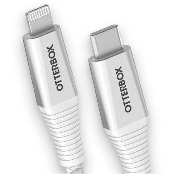 Product image of OtterBox Lightning to USB-C Fast Charge Premium Pro Cable (2M) - White - Click for product page of OtterBox Lightning to USB-C Fast Charge Premium Pro Cable (2M) - White