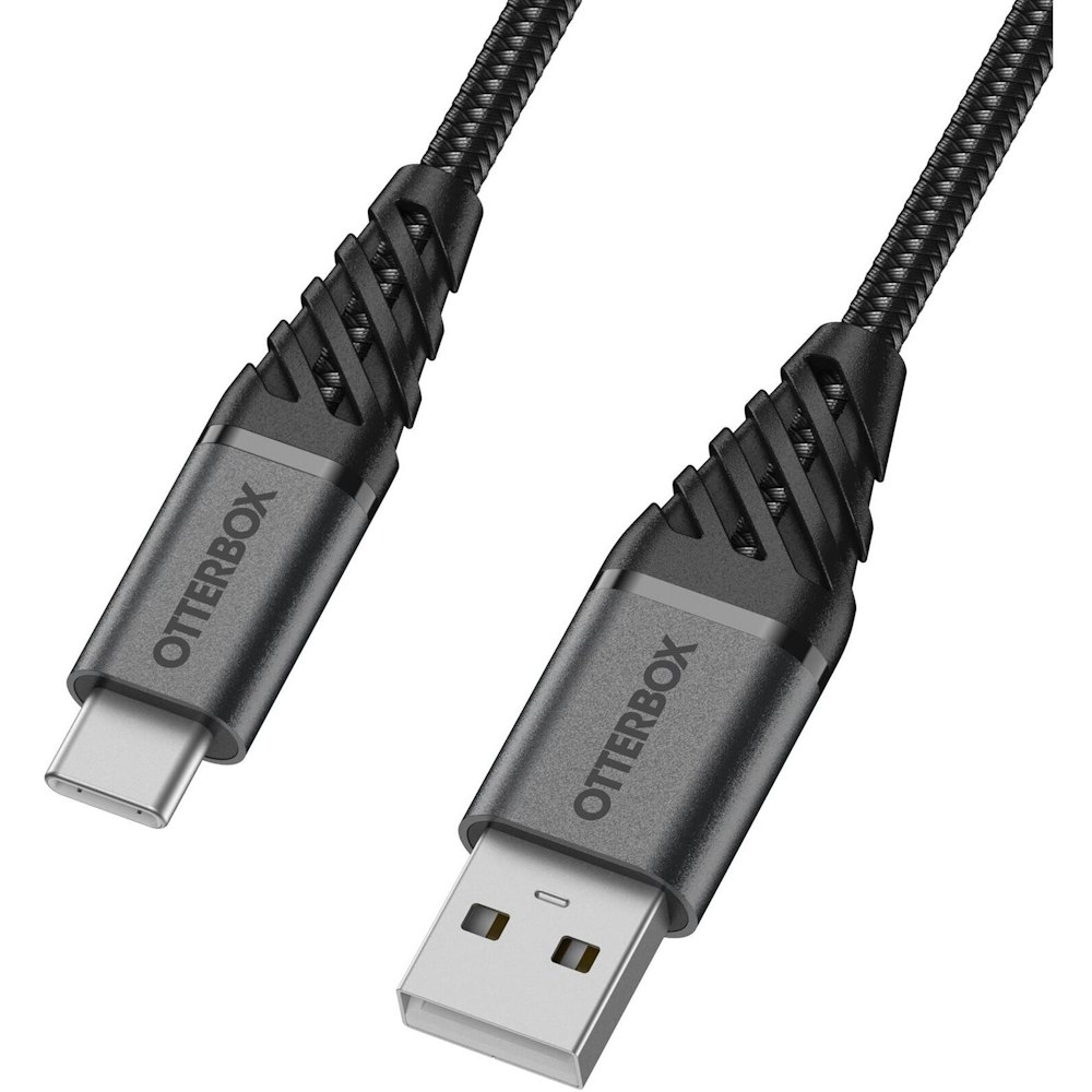 A large main feature product image of OtterBox USB-C to USB-A (2.0) Premium Cable (1M) - Black