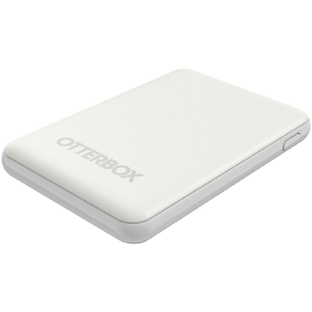 A large main feature product image of OtterBox Mobile Charging Kit - 5K mAh Power Bank, 3-in-1 Cable (USB-A to Lightning + USB-C + Micro-USB) White