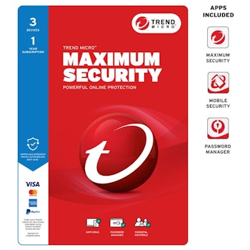 Product image of Trend Micro Maximum Security (3 Device) 1Yr Retail Mini Box Auto Renew - Click for product page of Trend Micro Maximum Security (3 Device) 1Yr Retail Mini Box Auto Renew