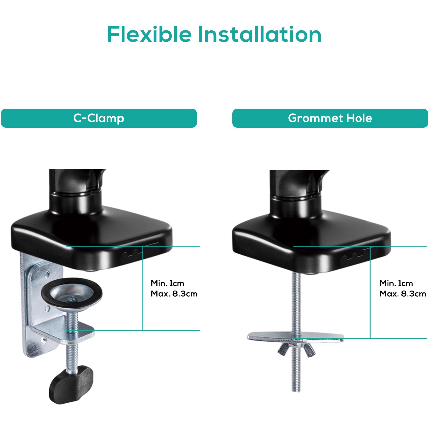 A large main feature product image of mbeat Activiva ErgoLife Single Monitor Steel Gas Spring Monitor Arm