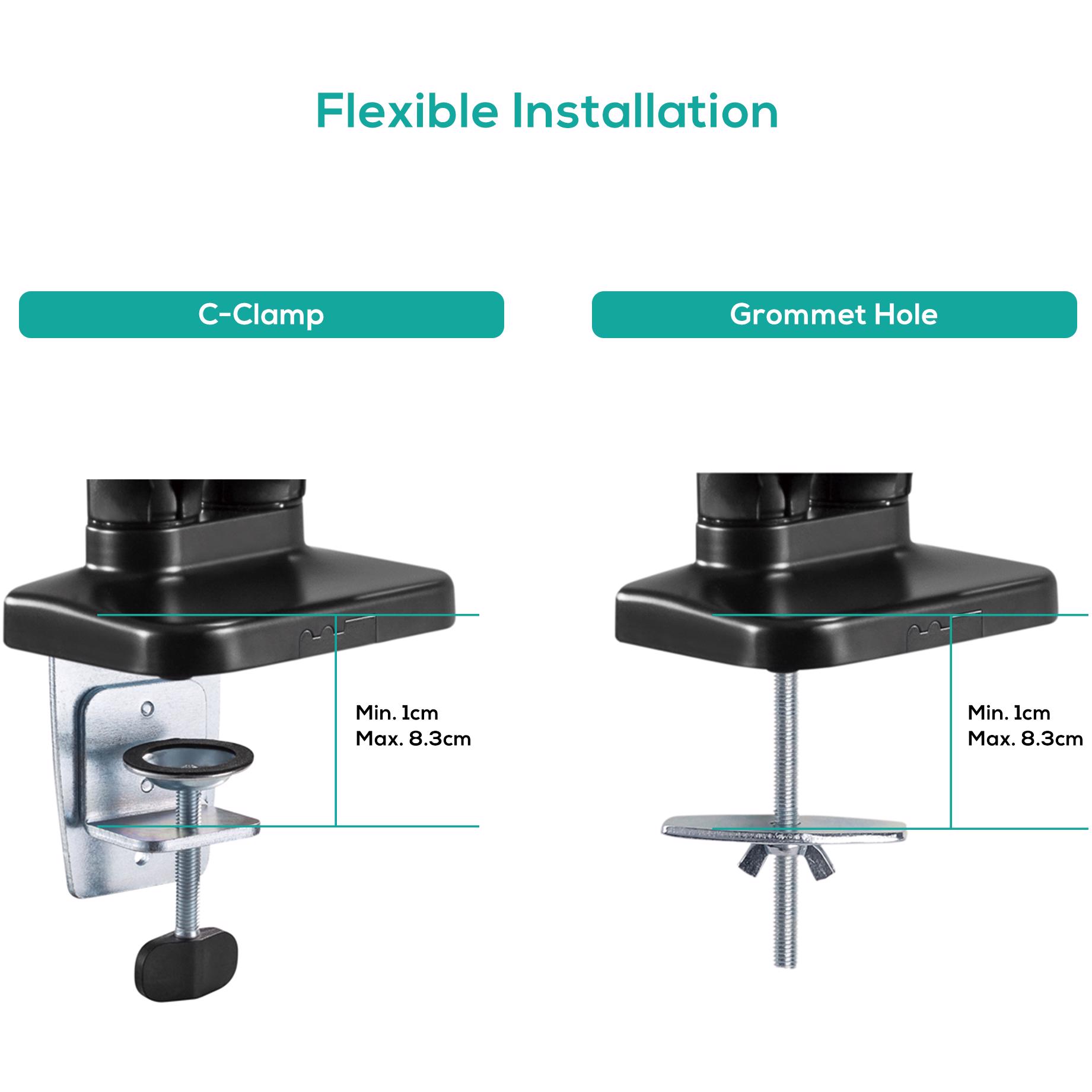 A large main feature product image of mbeat Activiva ErgoLife Dual Monitor Steel Gas Spring Monitor Arm