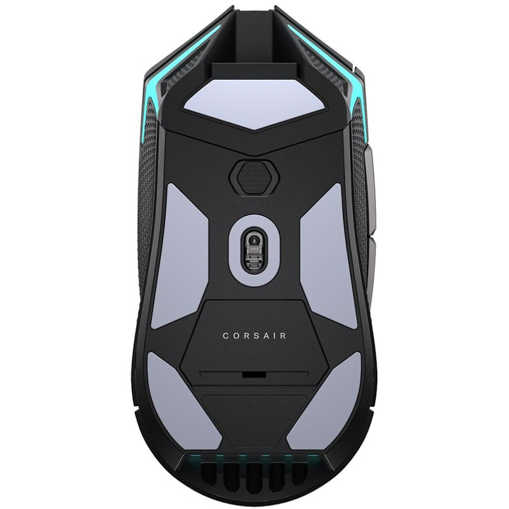 A large main feature product image of Corsair Nightsabre RGB Wireless Gaming Mouse