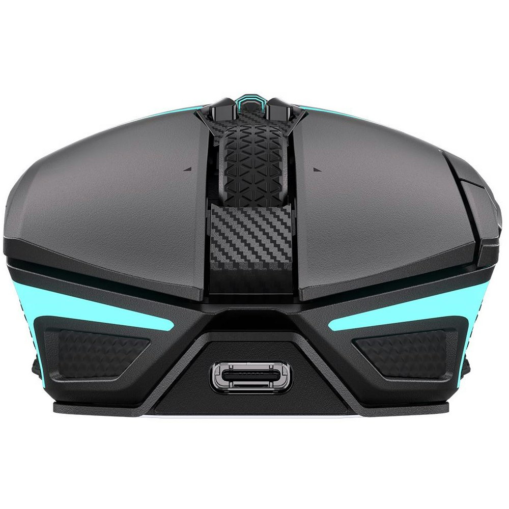 A large main feature product image of Corsair Nightsabre RGB Wireless Gaming Mouse