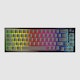 A small tile product image of Fantech MAXFIT67 Wireless Bluetooth Mechanical Keyboard 65% Hot-Swap RGB Backlit Gaming PC Keyboard with Knob (Black) (Gateron Cap Milky Yellow)