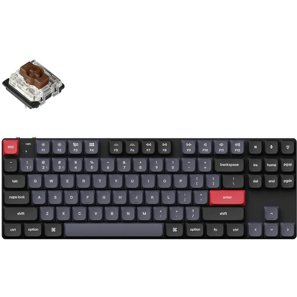 A large main feature product image of Keychron K1 Pro QMK/VIA RGB TKL Wireless Mechanical Keyboard (Brown Switch)