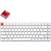 A product image of Keychron K3 V2 RGB Low Profile Hot-Swappable 75% Wireless Mechanical Keyboard - White (Red Switch)