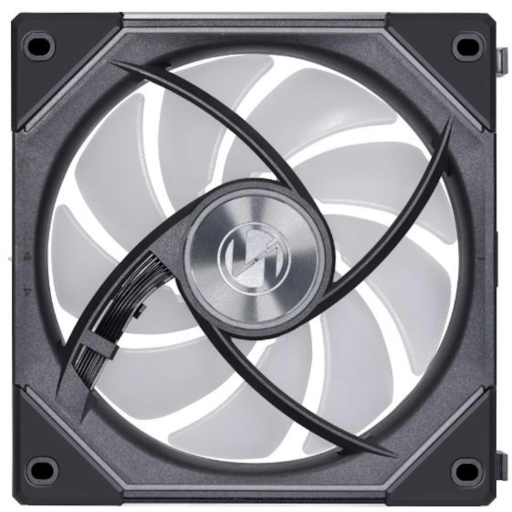 A large main feature product image of Lian Li UNI Fan SL120 Infinity 120mm Reverse Blade Fan Single Pack - Black