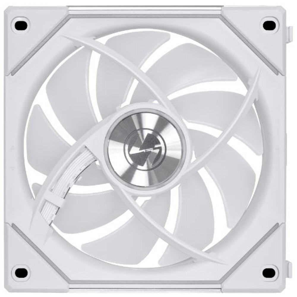 A large main feature product image of Lian Li UNI Fan SL120 Infinity 120mm Reverse Blade Fan Single Pack - White