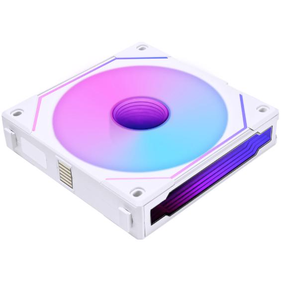 A large main feature product image of Lian Li UNI FAN SL120 Infinity - 120mm Reverse Blade Modular Fan (White)