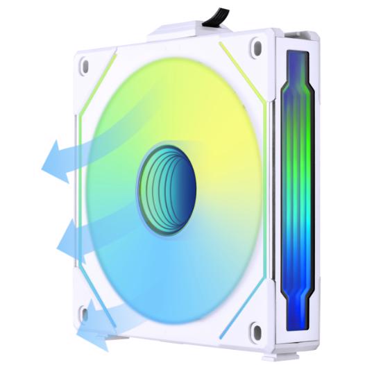 A large main feature product image of Lian Li UNI FAN SL120 Infinity - 120mm Reverse Blade Modular Fan (White)