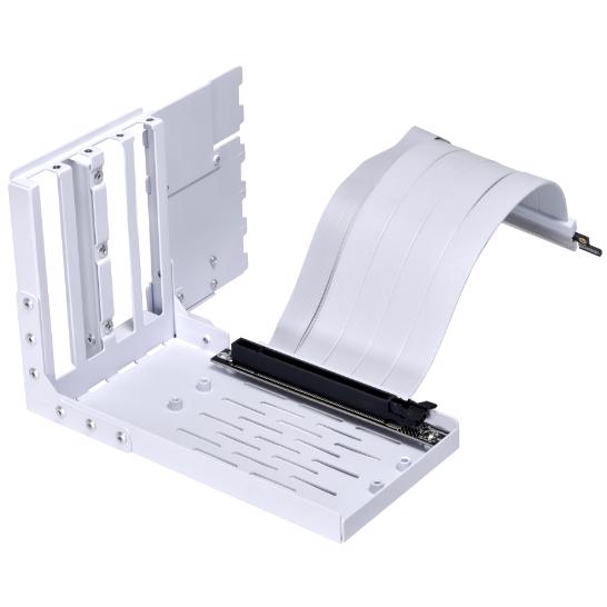 A large main feature product image of Lian Li Universal 4-Slot Vertical GPU Kit with PCIe 4.0 Riser (White)