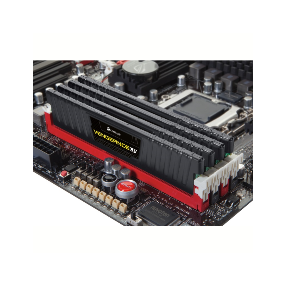 A large main feature product image of Corsair 8GB Kit (2x4GB) DDR3 Vengeance LP C9 1600MHz - Black