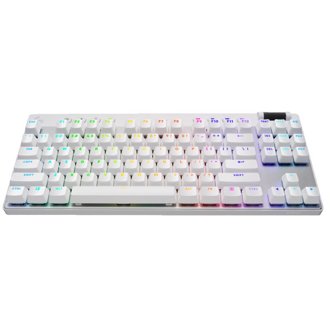 A large main feature product image of Logitech G PRO X TKL Lightspeed Wireless Gaming Keyboard - White