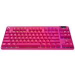 A small tile product image of Logitech G PRO X TKL Lightspeed Wireless Gaming Keyboard - Magenta