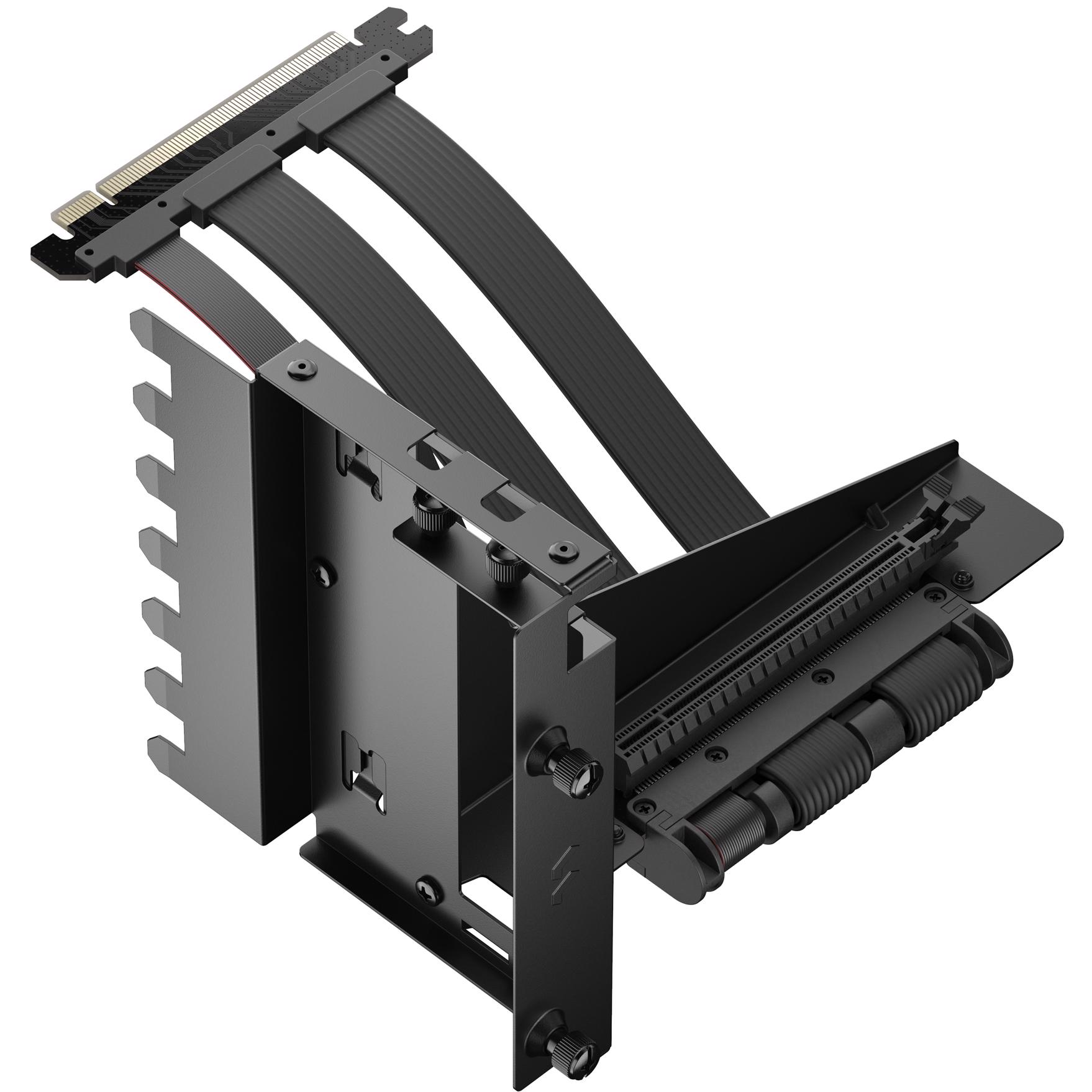 A large main feature product image of Fractal Design Flex 2 PCIe 4.0 x16 Vertical GPU Riser with Bracket (Black)