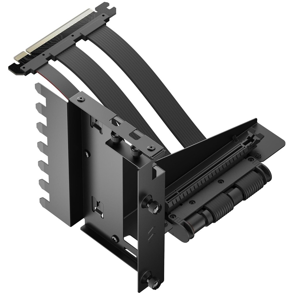 A large main feature product image of Fractal Design Flex 2 PCIe 4.0 x16 Vertical GPU Riser with Bracket - Black