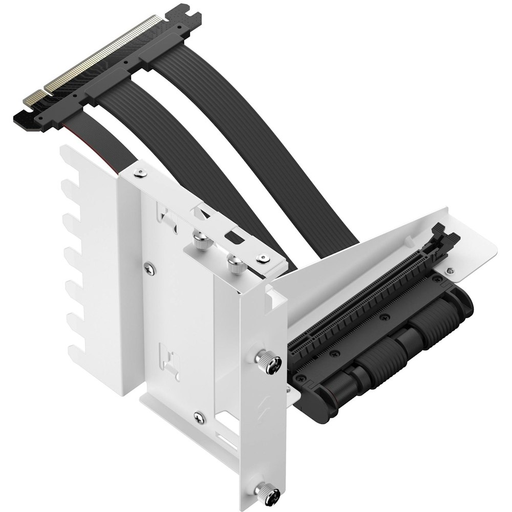 A large main feature product image of Fractal Design Flex 2 PCIe 4.0 x16 Vertical GPU Riser with Bracket - White