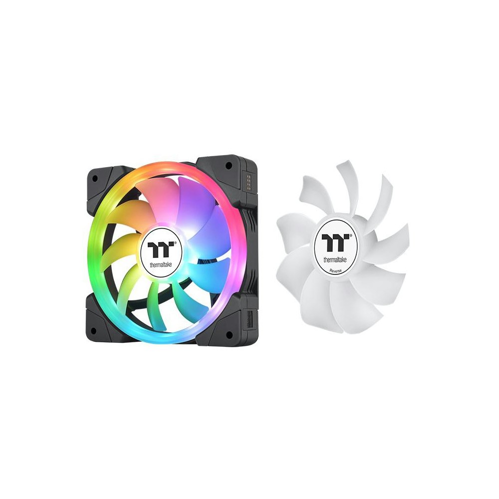 A large main feature product image of Thermaltake SWAFAN EX12 ARGB 3-Pack 120mm PWM Cooling Fan 