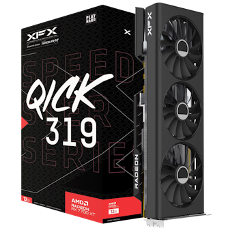 Product image of XFX Radeon RX 7700 XT Speedster QICK 319 12GB GDDR6 - Black - Click for product page of XFX Radeon RX 7700 XT Speedster QICK 319 12GB GDDR6 - Black