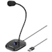 A product image of Simplecom UM360 Plug and Play USB Desktop Microphone with Headphone Jack