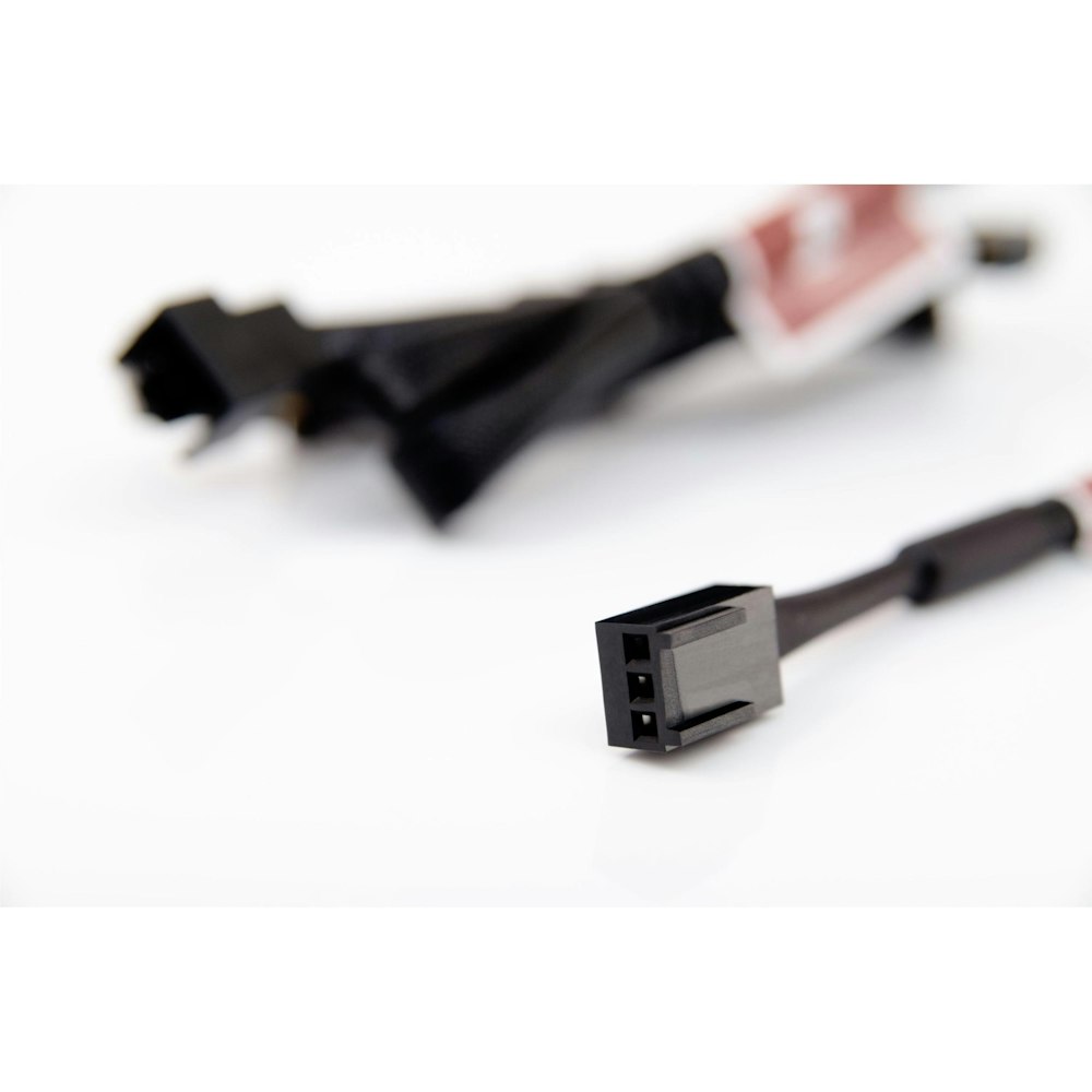 A large main feature product image of Noctua Black NA-SEC2 30cm 3Pin Power Extension Cables (3 Pack)