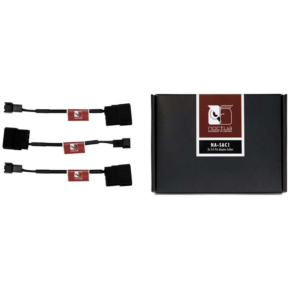 A large main feature product image of Noctua NA-AC1 3:4-Pin Adaptor Cables 