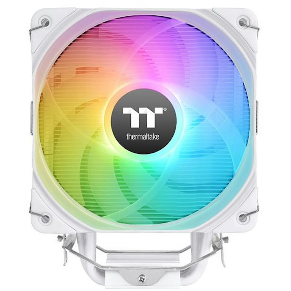A large main feature product image of Thermaltake UX200 SE - ARGB CPU Cooler (White)