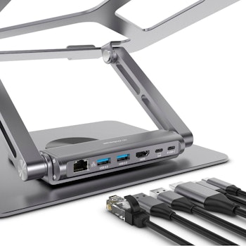 Product image of mBeat Stage S12 Rotating Laptop Stand with USB-C Docking Station - Click for product page of mBeat Stage S12 Rotating Laptop Stand with USB-C Docking Station