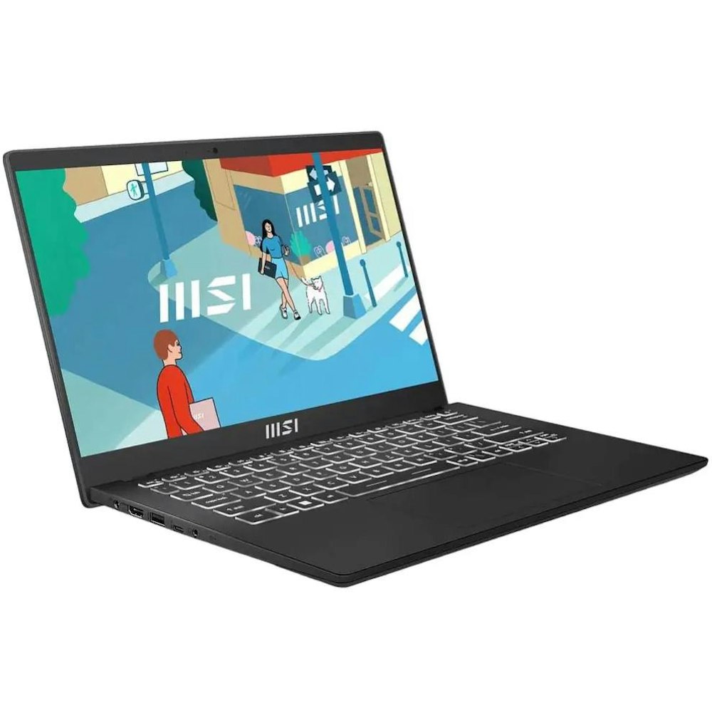 A large main feature product image of MSI Modern 14 (C13M) - 14" 13th Gen i5, 16GB/1TB - Win 11 Notebook