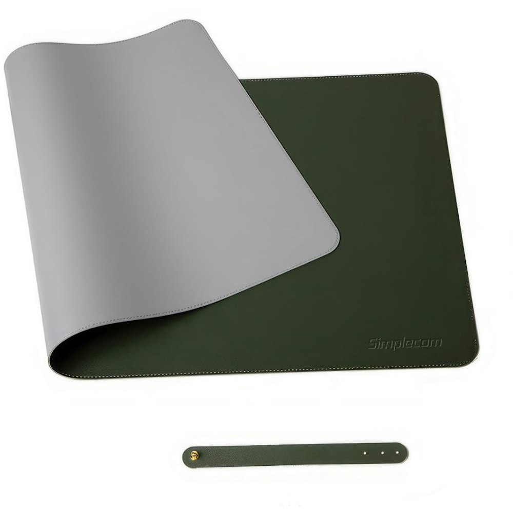 A large main feature product image of Simplecom MA084 Desk Mouse Pad Non-Slip PU Leather - Black