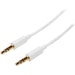 A product image of Startech Slim 3.5mm Stereo Audio M-M 3m Cable - White