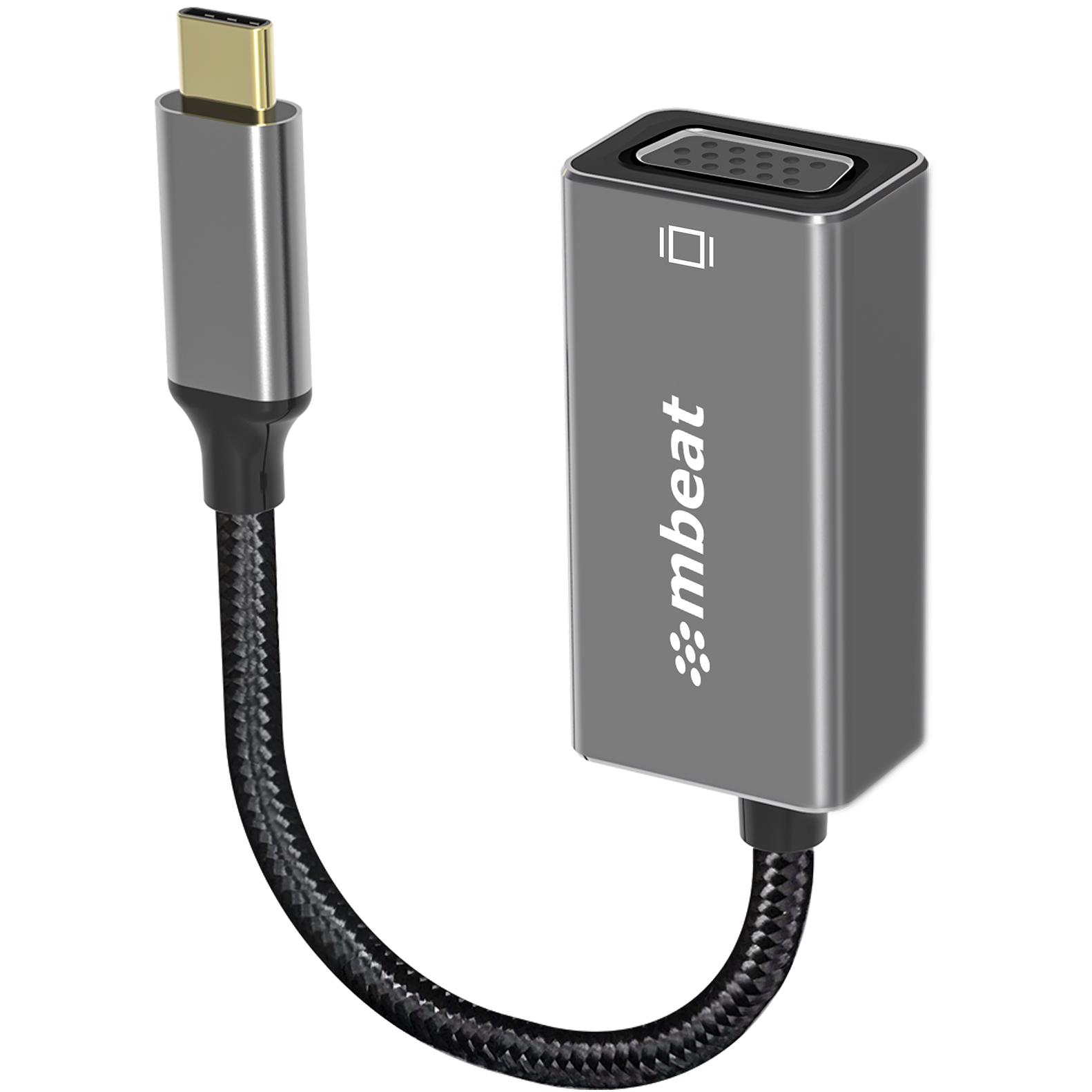 A large main feature product image of mbeat Elite USB Type-C to VGA Adapter