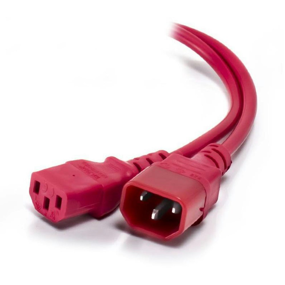 A large main feature product image of ALOGIC 1.5m IEC C13 to IEC C14 Computer Power Extension Cord Male to Female Red
