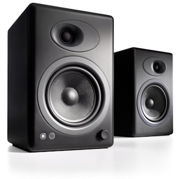 Product image of Audioengine A5+ Classic - Powered Bookshelf Speakers (Satin Black) - Click for product page of Audioengine A5+ Classic - Powered Bookshelf Speakers (Satin Black)