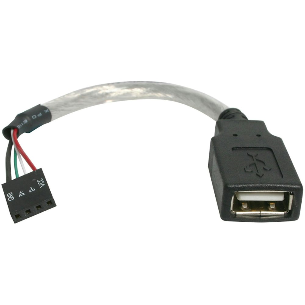 A large main feature product image of Startech USBMBADAPT USB A to USB 4 Pin Header 15cm Cable