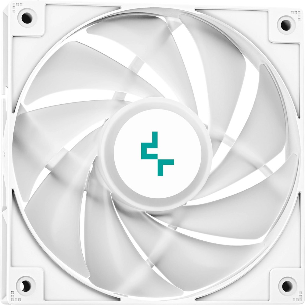 A large main feature product image of DeepCool LE520 ARGB 240mm AIO Liquid CPU Cooler - White