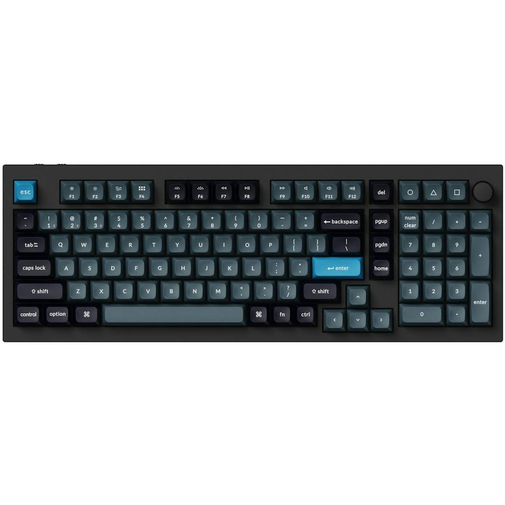 A large main feature product image of Keychron Q5 Pro Custom Wireless Mechanical Keyboard Carbon Black (Brown Switch)
