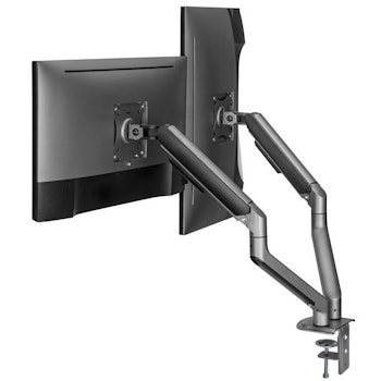 Product image of Brateck Dual Monitor Economical Spring-Assisted Monitor Arm Fit Most 17"-32" Monitors- Sprace Grey - Click for product page of Brateck Dual Monitor Economical Spring-Assisted Monitor Arm Fit Most 17"-32" Monitors- Sprace Grey