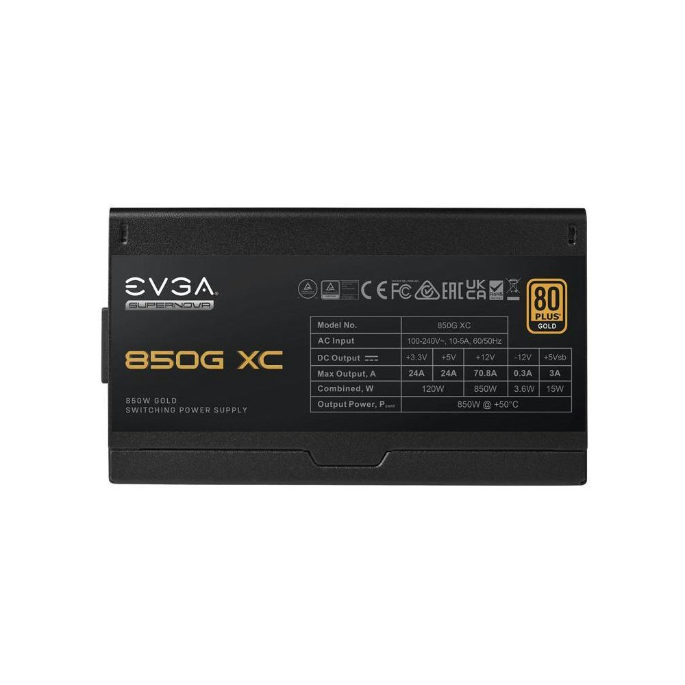 A large main feature product image of EVGA SuperNOVA 850G XC 850W Gold ATX Modular PSU