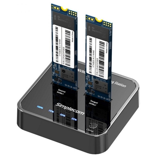 Simplecom SD550 USB 3.2 Gen 2 to Dual Bay NVMe M.2 SSD Docking Station ...