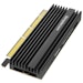 A product image of Simplecom EC415B NVMe M.2 SSD to PCIe x4 x8 x16 Expansion Card with Aluminium Heat Sink - Black