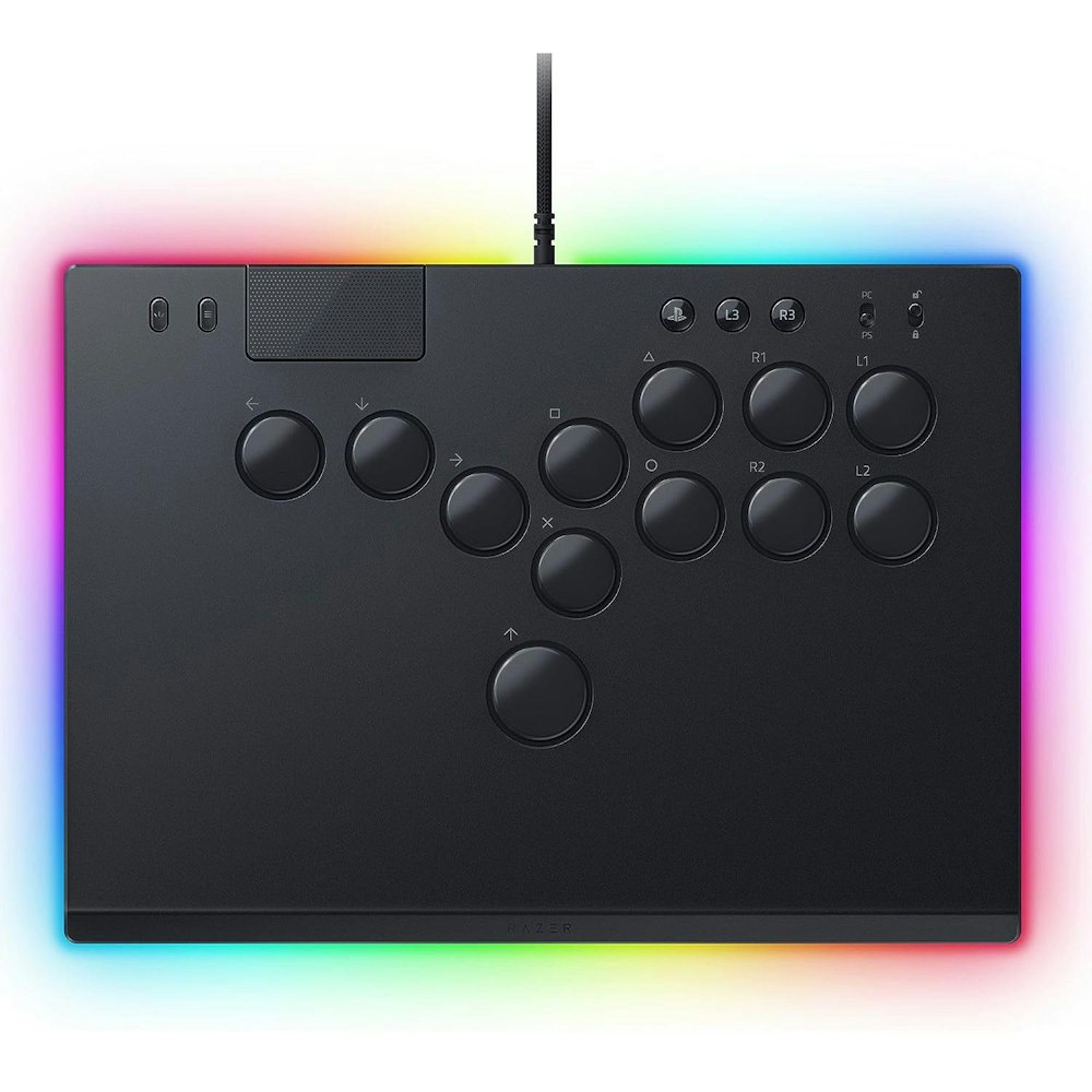A large main feature product image of Razer Kitsune - All-Button Optical Arcade Controller for PS5 and PC