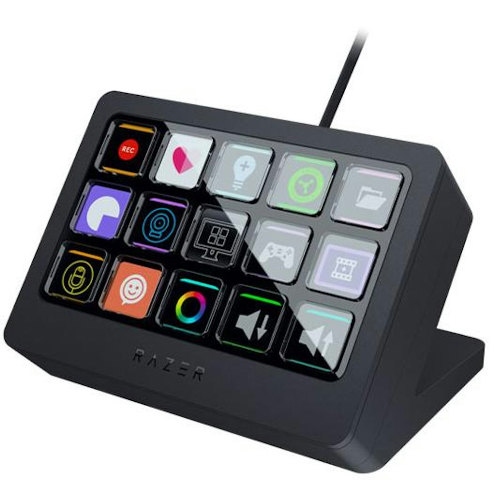 A large main feature product image of Razer Stream Controller X - All-in-one Keypad for Streaming