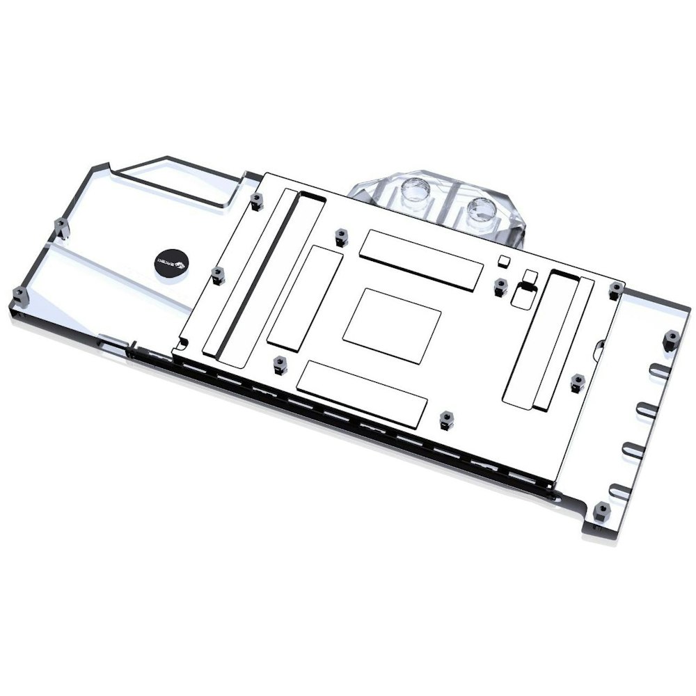 A large main feature product image of Bykski A-XF7900XTX-X GPU Water Block for AMD Radeon RX 7900XTX Pro 24G with Backplate