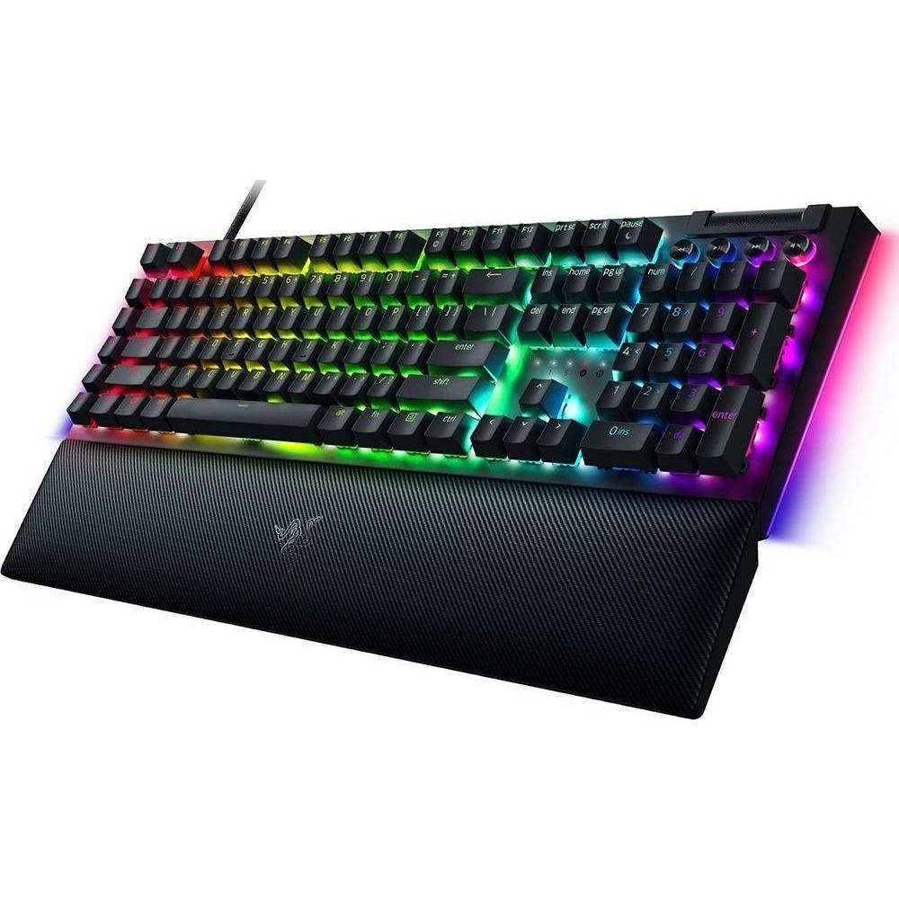 A large main feature product image of Razer BlackWidow V4 - Mechanical Gaming Keyboard (Green Switch)