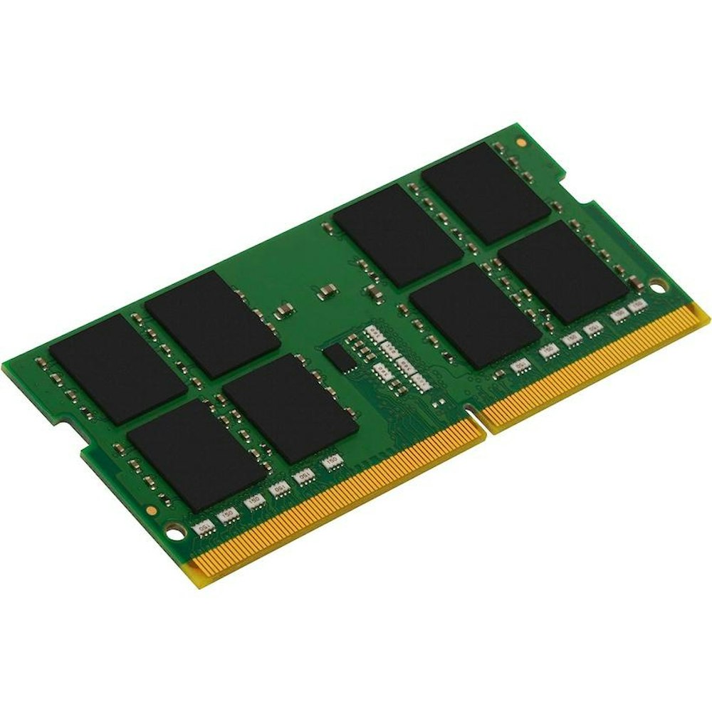 A large main feature product image of Kingston 8GB Single (1x8GB) DDR4 SO-DIMM C22 3200MHz 