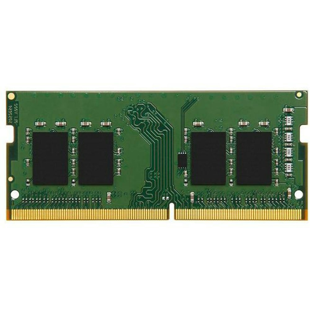 A large main feature product image of Kingston 8GB Single (1x8GB) DDR4 SO-DIMM C22 3200MHz 
