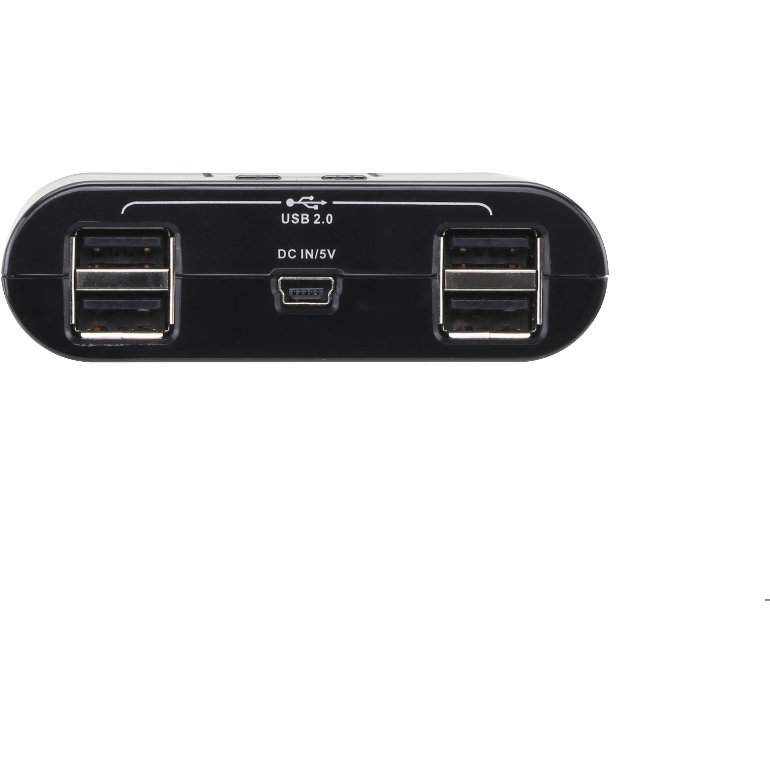 A large main feature product image of ATEN 4 Port USB 2.0 Peripheral Switch