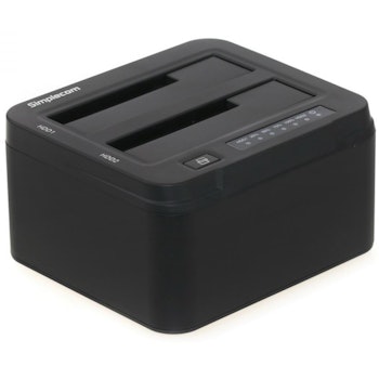 Product image of Simplecom SD322 Dual Bay USB 3.0 Aluminium Docking Station - Black - Click for product page of Simplecom SD322 Dual Bay USB 3.0 Aluminium Docking Station - Black